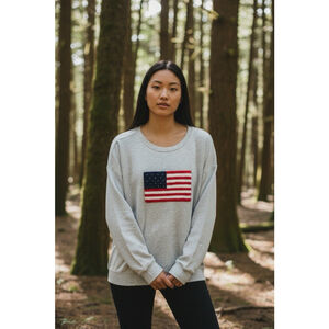 NWT Philosophy Gray with Flag Long Sleeve Top - Size 1X - $68 New